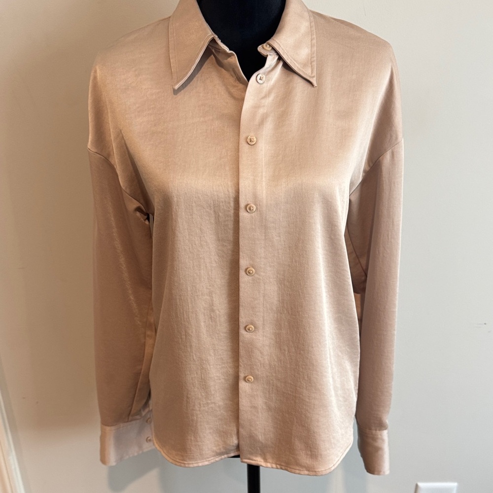 Worthington Tan Button-Up Camisole